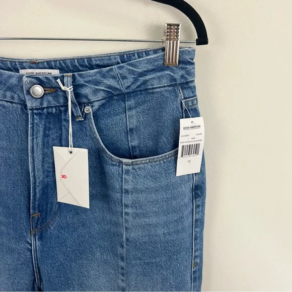 Good American Good Vintage Clean Seams High Rise Straight Leg Jeans 12/31 NWT - Picture 5 of 14